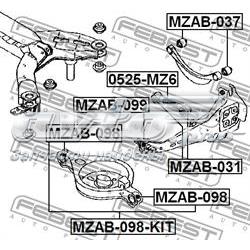 Compre MZAB098KIT Febest Bloco silencioso do braço oscilante inferior traseiro