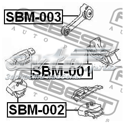 Coxim (suporte) traseiro de motor Subaru 41022FE020