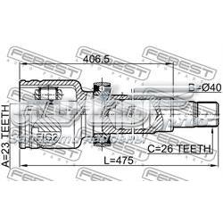 Compre 2111CB420RH Febest Junta homocinética interna dianteira direita