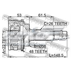 Compre Junta homocinética externa dianteira Toyota TERCEL 