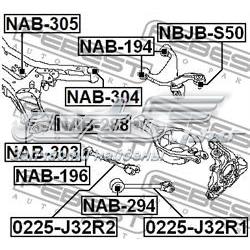 Compre NAB305 Febest Bloco silencioso de viga traseira (de plataforma veicular)