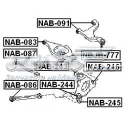 Compre NAB086 Febest Bloco silencioso dianteiro de braço oscilante traseiro longitudinal