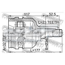 Junta homocinética interna dianteira Toyota 4340305010 preço, a partir de 74,70 USD