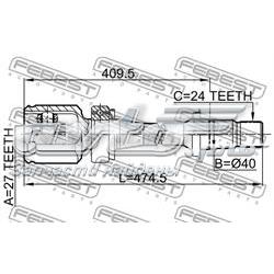 Compre 0111ACV30RH Febest Junta homocinética interna dianteira direita