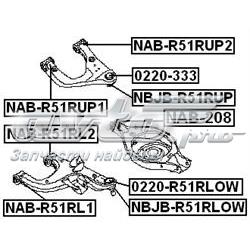 Compre NAB208 Febest Bloco silencioso do braço oscilante inferior traseiro