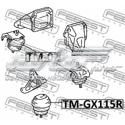 Coxim (suporte) esquerdo/direito de motor TM02 Febest