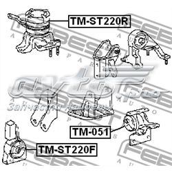 Coxim (suporte) direito de motor 1236274380 Toyota