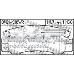Compre 0401KH8WR Febest Sapatas do freio traseiras de disco