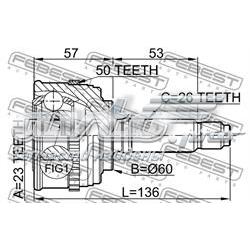 Compre 44014S5DA50 Honda Junta homocinética externa dianteira