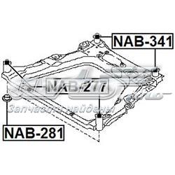 Compre NAB341 Febest Bloco silencioso (coxim) de viga dianteira (de plataforma veicular)