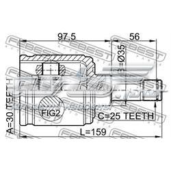 Junta homocinética interna dianteira esquerda Honda 44310SR3900 preço, a partir de 49,37 USD
