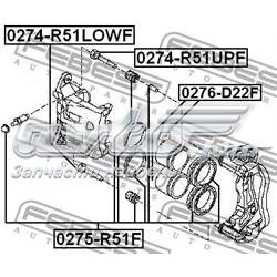 Kit de reparação de suporte do freio dianteiro Febest 0275R51F