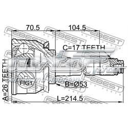 Compre 0610004 Febest Junta homocinética externa dianteira
