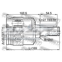 Compre 1211TUC4WDLH Febest Junta homocinética interna dianteira