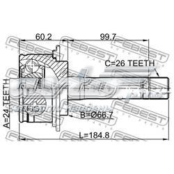 Junta homocinética externa dianteira Febest 2210SPM preço, a partir de 84,63 USD