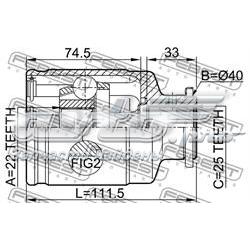 Junta homocinética interna dianteira Febest 08111001 preço, a partir de 88,45 USD