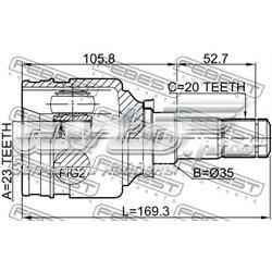 Junta homocinética interna dianteira Toyota 4304047020 preço, a partir de 71,09 USD