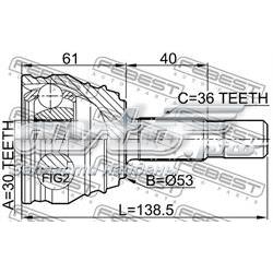 Junta homocinética externa dianteira Febest 2310029 preço, a partir de 42,96 USD