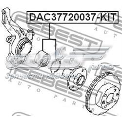 Rolamento de cubo dianteiro DAC37720037KIT Febest