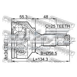 Compre 251030720 Febest Junta homocinética externa dianteira