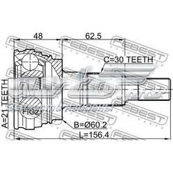 Compre 3410PANR Febest Junta homocinética externa dianteira