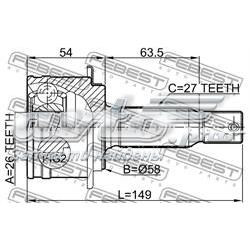 Compre 0410CWRR Febest Junta homocinética externa traseira