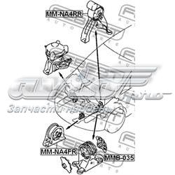 Coxim (suporte) esquerdo de motor (bloco silencioso) Mitsubishi MR244836