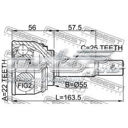 Junta homocinética externa dianteira 3921150Y00 Nissan/Infiniti