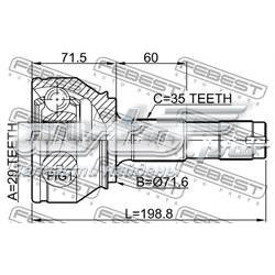Junta homocinética externa dianteira Cevam 6462 preço, a partir de 60,88 USD