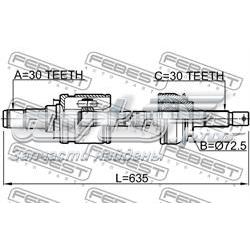 4346080033 Toyota Semieixo (acionador) dianteiro