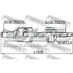 Semieixo (acionador) dianteiro Toyota 4346080033 preço, a partir de 223,41 USD