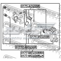 97035261 Opel Pistão de suporte do freio traseiro