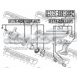 Compre 4772109170 Toyota Braçadeira do freio de suporte dianteiro