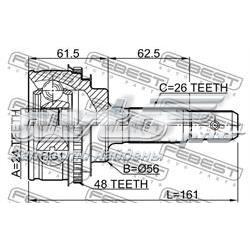 Q1310500 Q-fix Junta homocinética externa dianteira