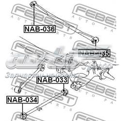 Compre NAB034 Febest Bloco silencioso dianteiro de braço oscilante traseiro longitudinal