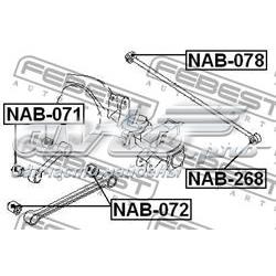 Bloco silencioso do braço oscilante superior traseiro longitudinal 550460F000 Nissan/Infiniti