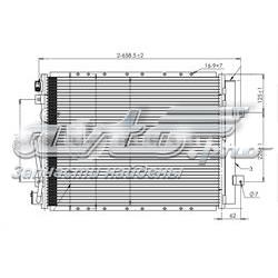 Radiador de aparelho de ar condicionado 976063E901 Hyundai/Kia