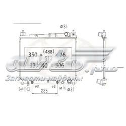 Radiador de esfriamento de motor para Toyota Yaris NCP2