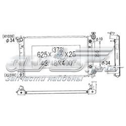 Radiador de esfriamento de motor 164000H121 Toyota