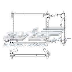 Radiador de esfriamento de motor 214101KC5A Nissan/Infiniti