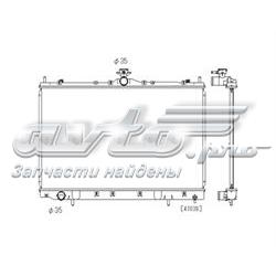 Radiador de esfriamento de motor MR993566 Mitsubishi