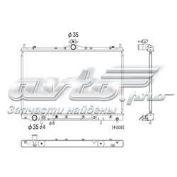 Radiador de esfriamento de motor Mitsubishi MR993566