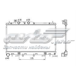 Radiador de esfriamento de motor 45111AG040 Subaru