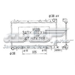 CR1561000S Mahle Original Radiador de esfriamento de motor
