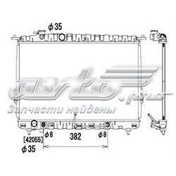 Radiador de esfriamento de motor S2531038055 Hyundai/Kia