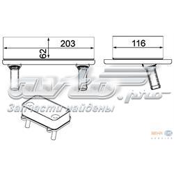 Radiador de óleo (frigorífico), debaixo de filtro Metalcaucho 06405 preço, a partir de 101,24 USD