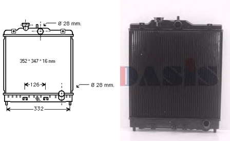 3807086 Polcar Radiador de esfriamento de motor