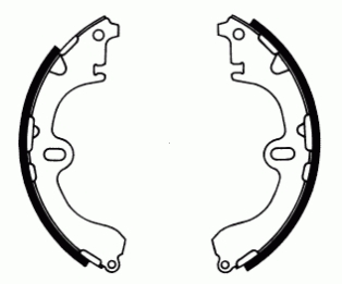 0449512210 Toyota Sapatas do freio traseiras de tambor