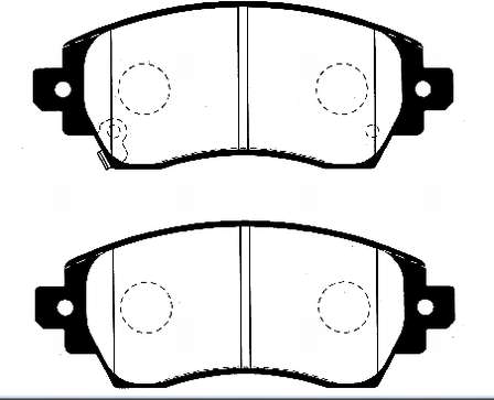 0446502030 Toyota Sapatas do freio dianteiras de disco