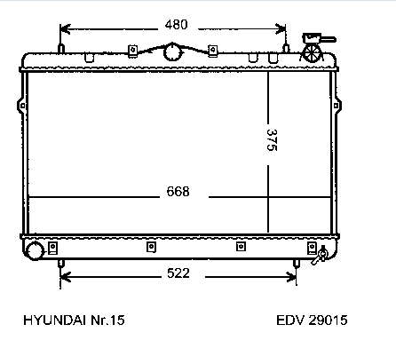 2531029010 Hyundai/Kia Radiador de esfriamento de motor